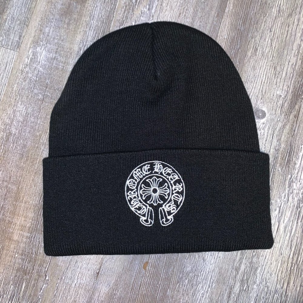 Chrome Hearts Beanie Black Horse Shoe In